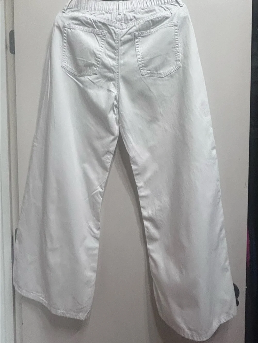 Wide Leg Women's Jeans Bright White - Picture 4 of 6